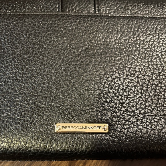 Lightly used, Rebecca Minkoff black with gold stud clutch - Picture 3 of 4